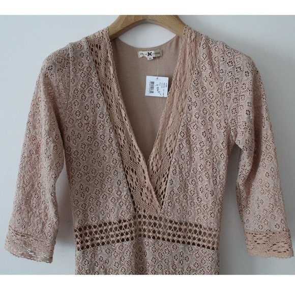 NIGHTCAP CLOTHING Hazel Lace Maxi Dress Gown / Size XS / Blush Nude Wedding - Picture 3 of 9